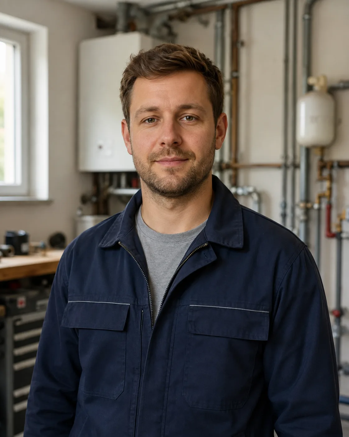 Temporäres Beispielportrait eines SHK-Handwerkers
